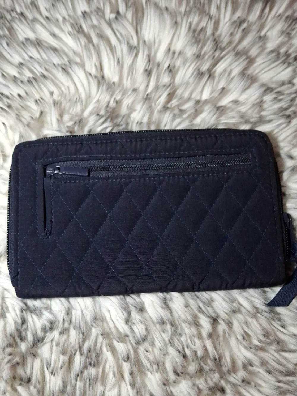 Vera Bradley Navy Quilted Wallet with Embroidered Rabbit & Moon - Picture 3 of 5